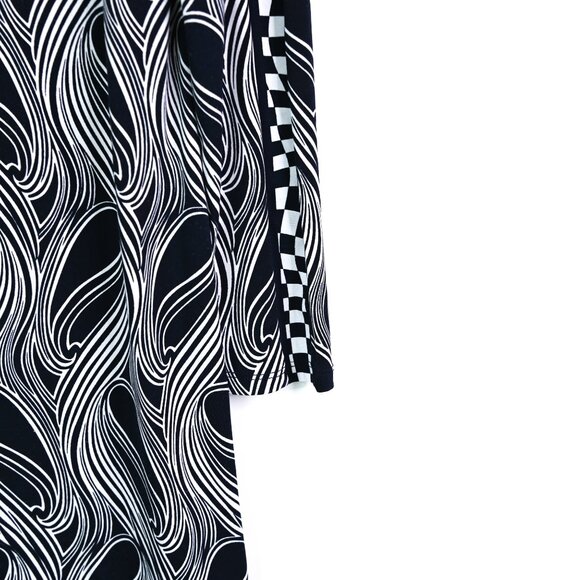 MICHAEL MICHAEL KORS Navy White Swirl Pattern Pull On Dress - Size Large - Picture 5 of 10